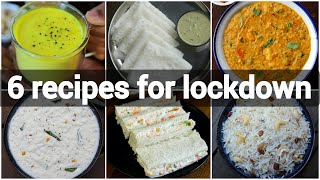 6 simple indian recipes for lockdown with minimal ingredients  easy indian recipes [upl. by Dachi]