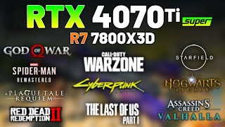 RTX 4070 Ti SUPER  RYZEN 7 7800X3D  Test in 10 Games [upl. by Fricke657]