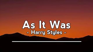 As It Was  Harry Styles  Music [upl. by Onitsuaf]