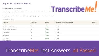 How To Pass TranscribeMe Exam in 2023  TranscribeMe Audio Test Answers 2023 [upl. by Norahc948]