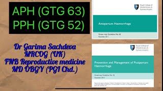 Antepartum Haemorrhage  GTG 63  Postpartum Haemorrhage  GTG 52 [upl. by Floria]