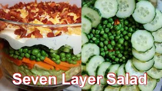 Seven Layer Salad Recipe  How to Make 7 Layer Salad with Mayo Dressing [upl. by Burta]