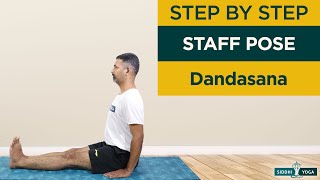 Dandasana Staff Pose or Base Pose How to Do Step by Step for Beginners Benefits and Precautions [upl. by Ennahs]