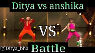 Ditya bhande vs Anshika rajput Battle on Stage of super dancer chapter 4 [upl. by Ordnagela749]