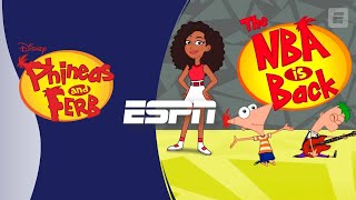 Phineas And Ferb  The NBA Is Back I Disney TVA Sports [upl. by Maharba]