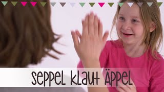 Seppel klaut Äppel  Klatschspiele Anleitung Kinderlieder [upl. by Boyes628]