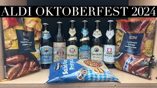 Aldi Oktoberfest Review  Spaten  Paulaner  Erdinger  Benediktiner beers With Oktoberfest Snacks [upl. by Enilram]