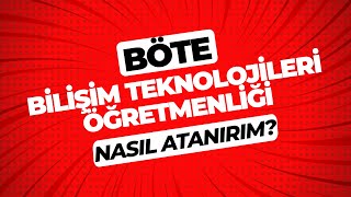 Bilişim Teknolojileri BÖTE Öğretmenliği Karşılaştırmalı Veriler  Nasıl Atanırım [upl. by Dyrrej]