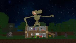 Stickman VS Mutant Siren Head in Minecraft [upl. by Kitchen750]