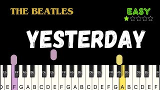 The Beatles  Yesterday  Piano Tutorial Easy [upl. by Olnay]