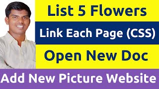 Create HTML Document amp Display 5 Flowers  Link Each one with Description  HTML CSS  Tamil [upl. by Ellehciram]