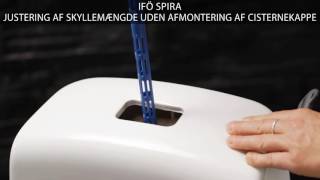 Justering af skyllemængde uden afmontering af cisternekappen på et Ifö Spira toilet [upl. by Aid]