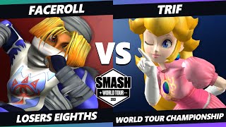 SWT Championship Top 8  Faceroll Sheik Vs Trif Peach SSBM Melee Tournament [upl. by Abbie]