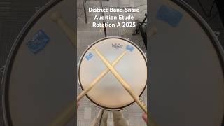 Middle School District Band Audition Etude Rotation A 2025 Snare [upl. by Terrence]