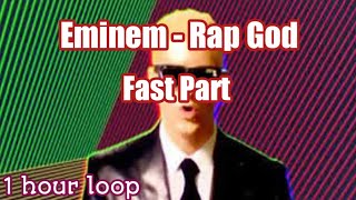 Eminem  Rap God Fast Part 1 hour loop [upl. by Alyaj]