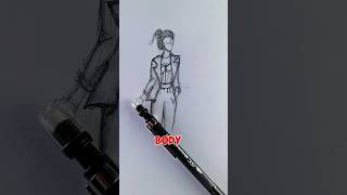 The Ultimate Woman Drawing Tutorial for Aspiring Artists art shorts foryou satisfying figure [upl. by Akenna]