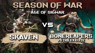 Skaven vs Bonereapers  Warhammer Age of Sigmar Battle Report [upl. by Udele]