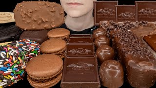 ASMR Chocolate Desserts amp Ice Cream Dove Sandwich Cookie HaagenDazs Macarons Dark Chocolate [upl. by Davin]