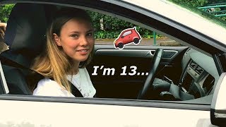 DRIVING AT 13YEARSOLD  car vlog [upl. by Halsey]