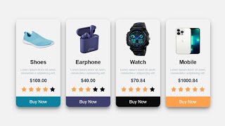 Responsive Product Cards design with HTML and CSS [upl. by Matlick]