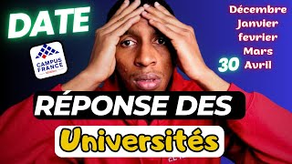 voici la date de reponse des universites sur campus france [upl. by Hi254]