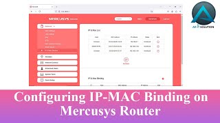 Configuring IPMAC Binding on Mercusys router [upl. by Tabb]