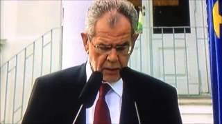 Wahlergebnisse Österreich  Van der Bellen erste Rede nach gewonnener Präsidentenwahl 23052016 [upl. by Aitram554]