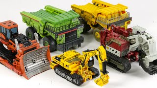 Transformers Constructicon Payload Demolisher Long Haul Rampage Scrapmetal Construction Robot Toys [upl. by Arec]