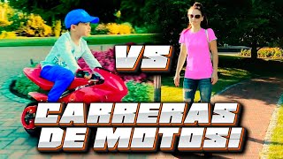 Den compite en Moto para Niños  Carrera de Motos [upl. by Korenblat199]