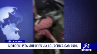 MOTOCICLISTA MUERE EN VÍA AGUACHICA  GAMARRA [upl. by Elon]