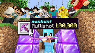 Minecraft Manhunt but i secretly used Multishot 100000 [upl. by Zarah]