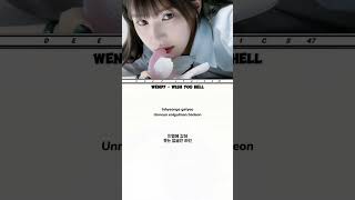 Wendy  Wish you hell lyrics wendy wishyouhell lyrics redvelvet shorts [upl. by Eceinehs512]