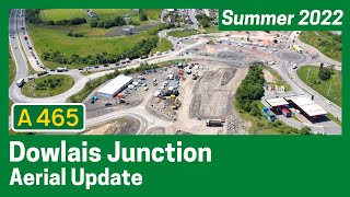 A465 Heads of the Valleys Dualling  Dowlais Junction Update Summer 2022 [upl. by Anaillil599]