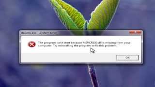 msvcr100dll is missing error fix [upl. by Strep180]