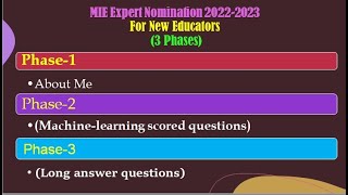 Virtual PD On MIE Expert Nomination 2023 2024 for new educators final [upl. by Selim107]