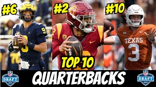 THESE are the Top 10 QBs in the 2024 NFL Draft [upl. by Gavrila43]