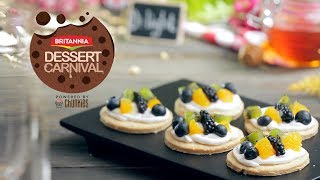 Mini Fruit Pizza Recipe  How To Make Fruit Pizza  Fresh Fruit Dessert  Britannia Dessert Carnival [upl. by Lionel]