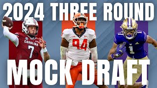 3 ROUND 2024 NFL Mock Draft WITH TRADES  2024 NFL Mock Draft [upl. by Jelle433]