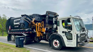 Casella Waste Garbage Truck Packing Trash By The Lake [upl. by Yessak387]