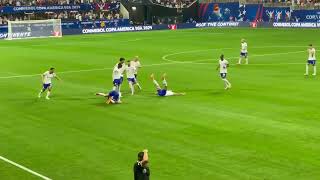 Disallowed Goal from Weston McKennie USMNT vs Panama Live from Atlanta [upl. by Ciredor]