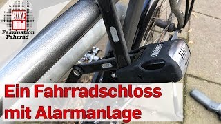 AlarmFahrradschloss ABUS Bordo 6000 Alarm im Check [upl. by Laehpar20]