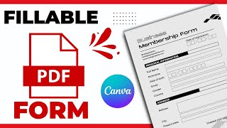 How to make Fillable pdf Form in canva [upl. by Carina17]