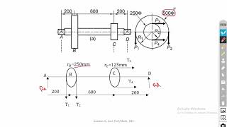 Shaft Carrying Pulleys  Vertical and Horizontal belt drive  Design of Shaft  DME [upl. by Haral]