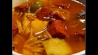 How To Make Sopas De Salchichon  Sausage Soup [upl. by Anear]