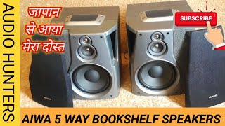 🔥 AIWA SC ANS70 HI END BOOKSHELF 5 WAY SPEAKERS MADE JAPAN जबरदस्त स्पीकर HEAVY BASS viral shorts [upl. by Yarezed263]