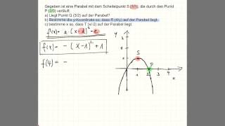 Quadratische Funktionen Funktionsgleichung ermitteln [upl. by Maunsell]