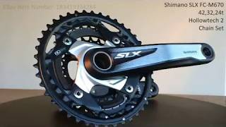 Shimano SLX FCM670 Chainset 42 32 24t Hollowtech 2 Crankset 170mm 10s NEW [upl. by Rollo]