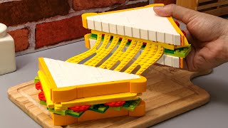 LEGO Breakfast The Ultimate Grilled Cheesy Sandwich  How to make Lego Food in real life [upl. by Keller665]