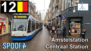 Cabinerit Tram 12 Amsterdam  Amstelstation  Centraal Station Tram Drivers POV [upl. by Juno]