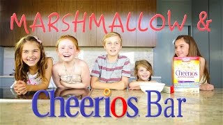 Cheerios and Marshmallow Bars  Kids Lounge Taste Testers [upl. by Ramahs766]